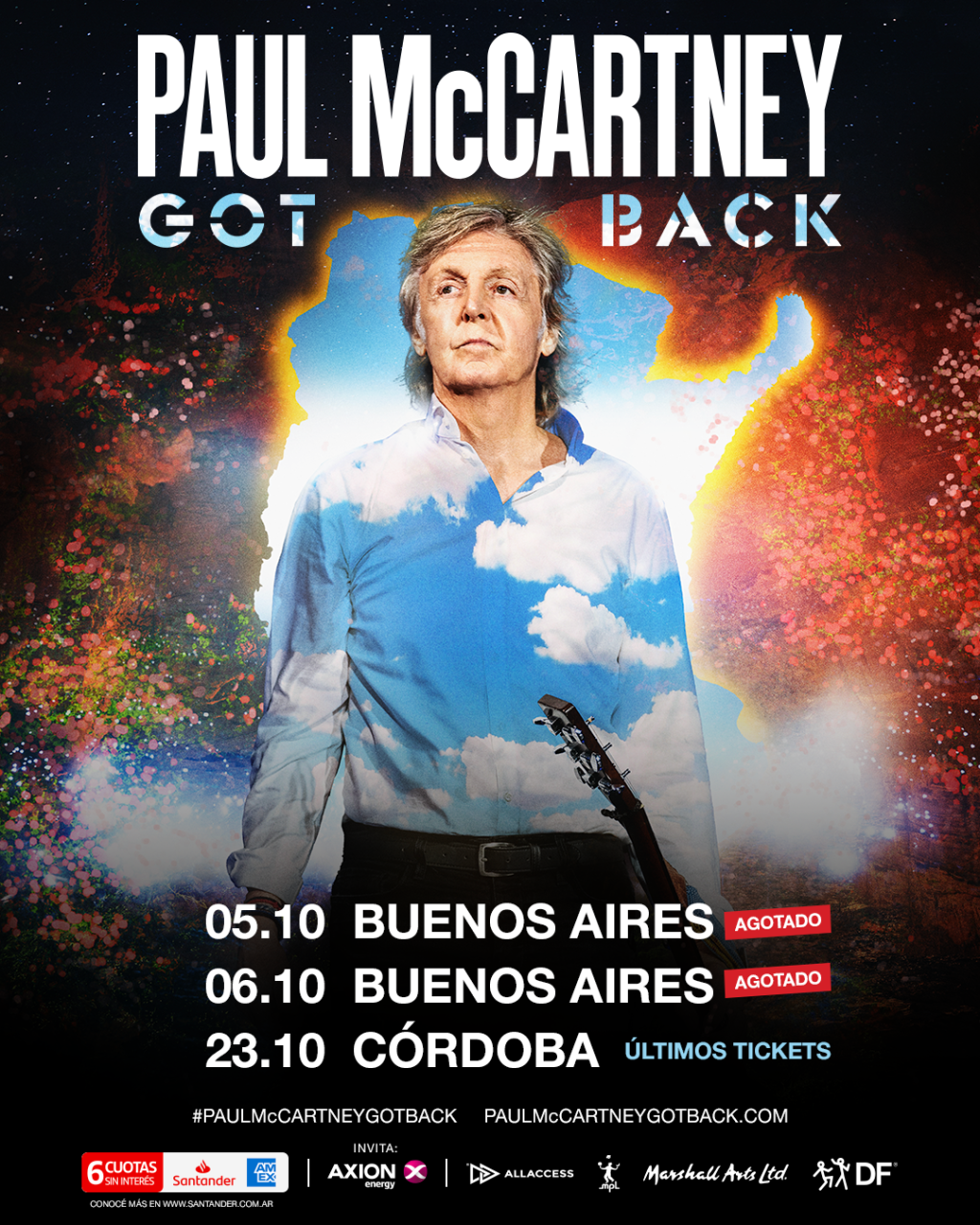 Regresa a la Argentina Paul McCartney con su gira GOT&nbsp;BACK